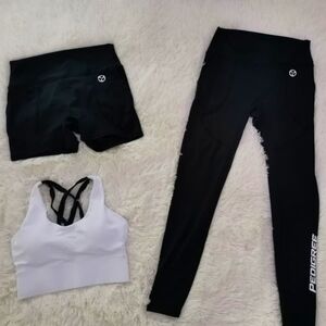 Pedigree EVODRY 3 Piece Limited Edition Workout Set | White & Black